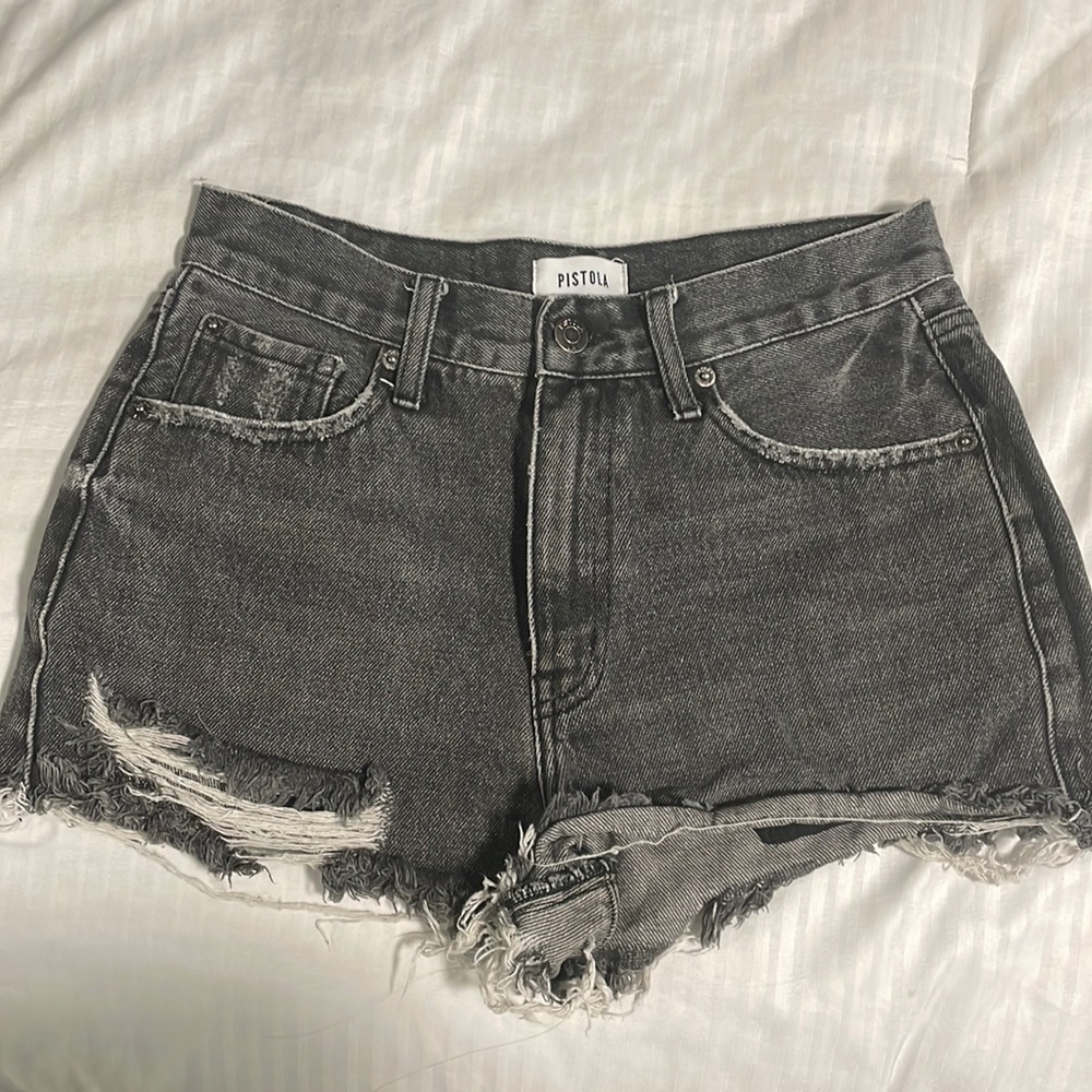 PISTOLA Black High-waisted shorts